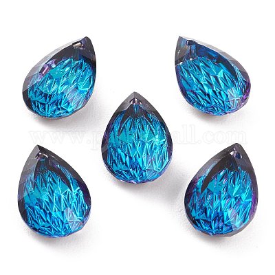 Pendentifs en strass en verre gaufré&nbsp;GLAA-J101-05A-001BB-1