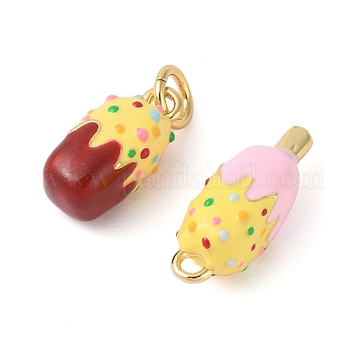 Подвески из латуни с эмалью в стойку KK-G507-01G-1