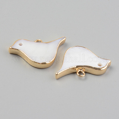 Подвески из гальванических натуральных пресноводных ракушек SHEL-T017-05-1