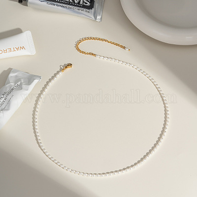 Элегантные ожерелья из бусин с имитацией жемчуга во французском стиле с цепочками из нержавеющей стали для женщин BJ9351-1