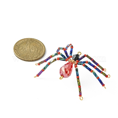 Подвески Миюки с семенами и стеклянными бусинами PALLOY-JF02101-1