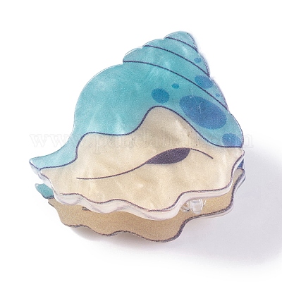 Симпатичные мини-заколки для волос из акрила в форме ракушки PHAR-A012-05E-1