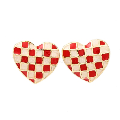 Сплав эмаль серьги EJEW-Z113-01G-B-1