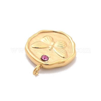 Подвески из нержавеющей стали 304 со стразами STAS-M092-04G-1