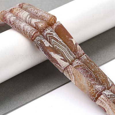 Естественные выветрившиеся агатовые бусины G-Q169-A04-01-1