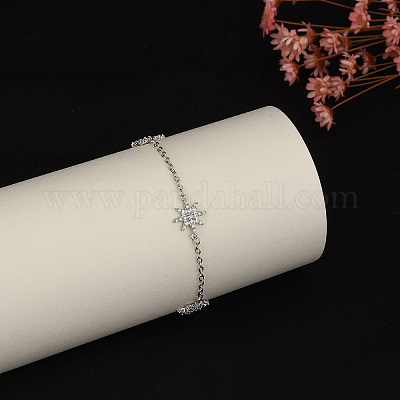 Браслеты из латунных звеньев в виде снежинок FY7491-2-1