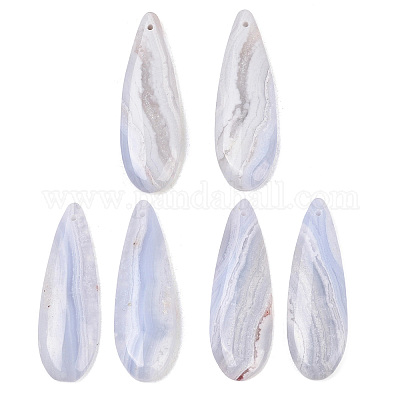 Натуральный голубой агат шнурка подвески&nbsp;G-K381-15B-1