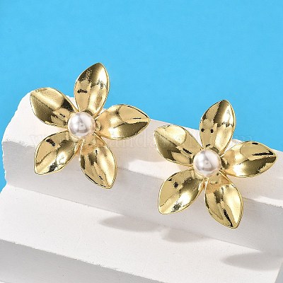 Серьги-гвоздики из латуни EJEW-S258-02G-1