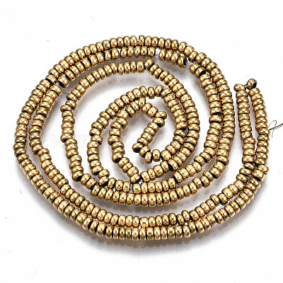 Гальванизировать немагнитных синтетический гематит бисер пряди G-T114-85G-1