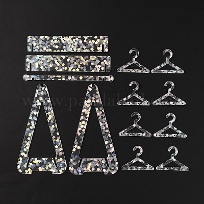 Прозрачные акриловые стойки для серег EDIS-WH0006-46-1