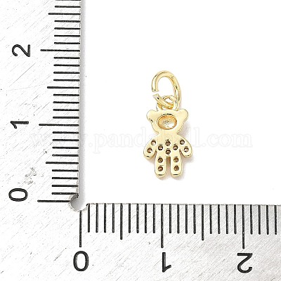 Латунные микро проложить кубического циркония подвески ZIRC-I356-15G-04-1