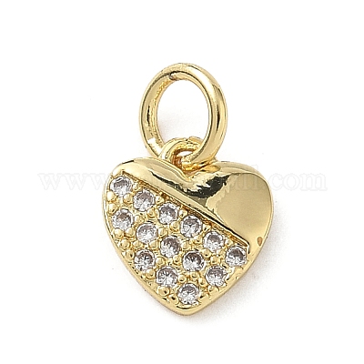 Латунные микропаве прозрачные кубические циркониевые подвески KK-A273-04G-1