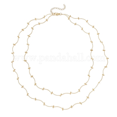 Латунные двухслойные ожерелья NJEW-JN05388-1