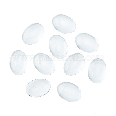 Transparent oval Glas Cabochons&nbsp;GGLA-R022-18x13-1