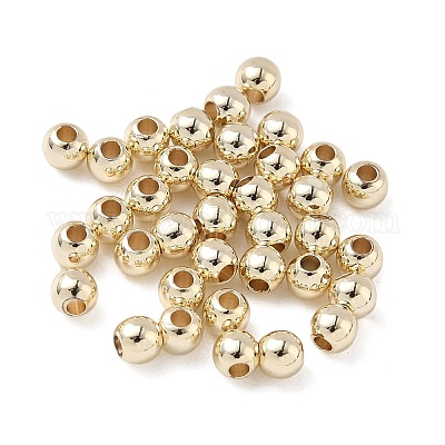 Стойки покрытие латунь круглых бусин KK-A235-01G-02-1