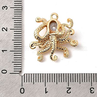 Латунные микро проложить кубического циркония подвески KK-P321-02C-G-1