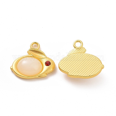 Стеклянные подвески из искусственного нефрита со стразами FIND-G047-05MG-01-1