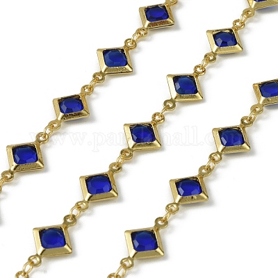 Латунные стеклянные ромбовидные цепи CHC-R001-05G-01-1