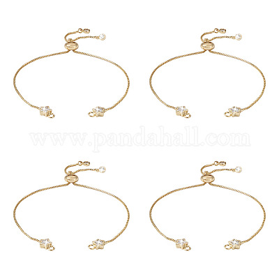 Регулируемые латунные ползунковые браслеты с покрытием стойки YS-TAC0001-14G-1