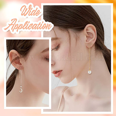 4 пара двухцветных сережек-гвоздиков из сплава FIND-BBC0001-48-1