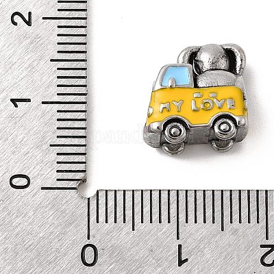 Европейские бусины из нержавеющей стали 304 STAS-D153-09B-ASP-1