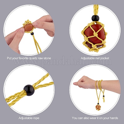 Плетеные шнуры из вощеной хлопчатобумажной нити макраме мешочек изготовление ожерелья AJEW-SW00022-02-1