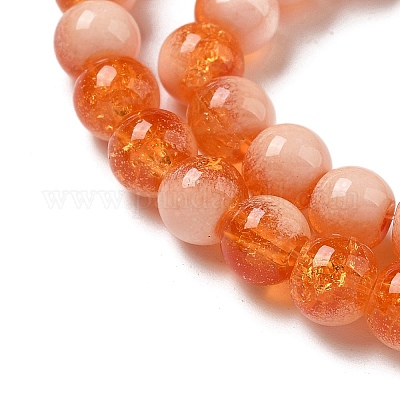 Стеклянные бусины кракле GLAA-U001-6mm-10-1