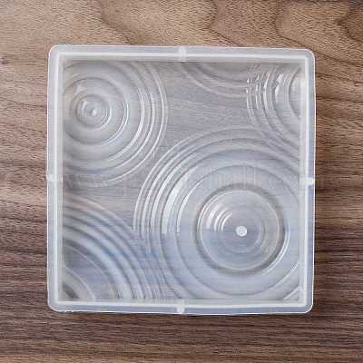 Diyの正方形の波紋効果ディスプレイベースのシリコンモールド レジン型
