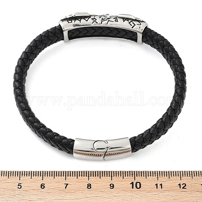 Плетеные браслеты из кожаного шнура из микрофибры BJEW-D304-09AS-1