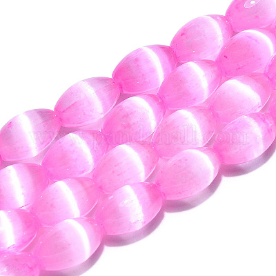 Нити бусин из окрашенного натурального селенита G-T138-233G-1