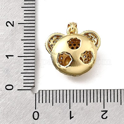 Латунные микро проложить кубического циркония подвески KK-P336-02A-G-1