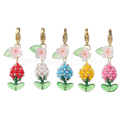 Подвеска из цветочного стекла HJEW-MZ00274-1