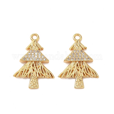 Латунные микропаве прозрачные подвески с фианитом KK-B160-08G-1