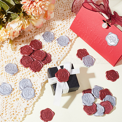 50 шт. 2 стиля самоклеящиеся восковые наклейки-печати DIY-CP0009-10A-1