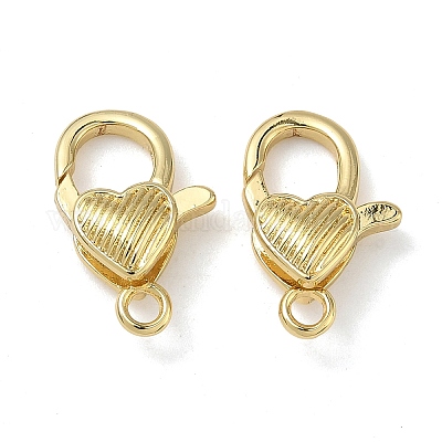 Сердце латуни омаров коготь застежками&nbsp;KK-H256-03G-03-1