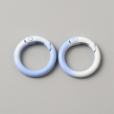 Кольца пружинных ворот из цинкового сплава градиентного цвета PALLOY-WH0001-82J-1