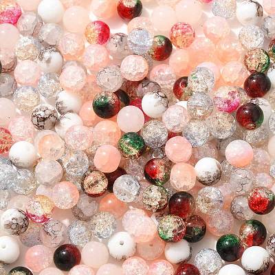 Разноцветные стеклянные бусины GLAA-XCP0012-02U-1