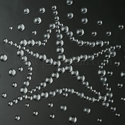 400шт прозрачные стеклянные кабошоны GGLA-YW0001-15-1