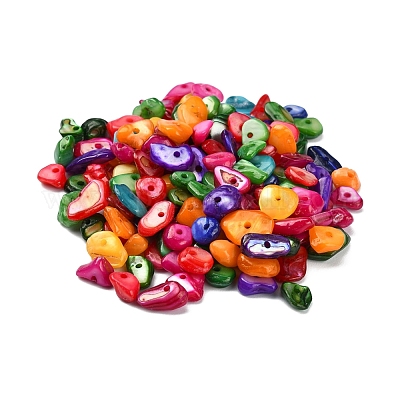 Природные окрашенные бусины оболочки G-YW0001-15-1