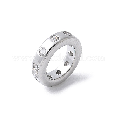 Латунные микро проложить Цирконий Европейский бисером KK-K399-14P-01-1