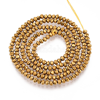 Стеклянные бусины с гальваническим покрытием  EGLA-F149-FP-01-1