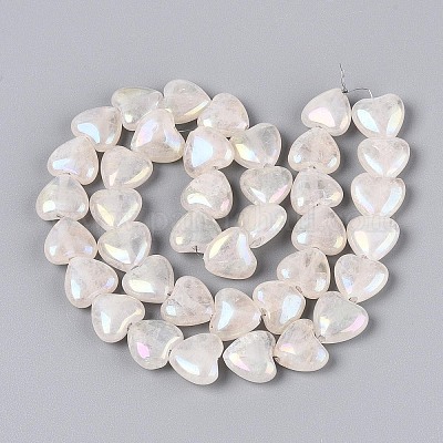 Гальванизировать природный кристалл кварца бусы пряди G-T144-40-1