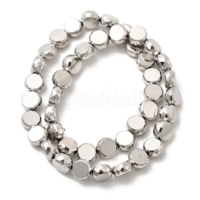 Стеклянные бусины с гальваническим покрытием  EGLA-F166-04C-P-1