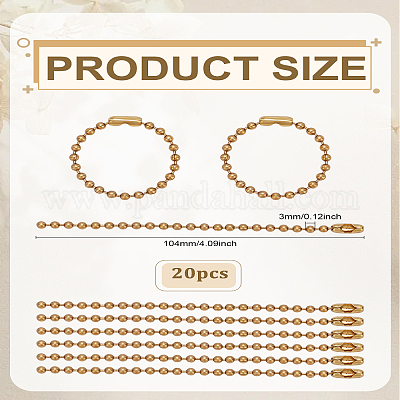 20 шт. цепочка из латунных бусин&nbsp;KK-LP0004-78-1