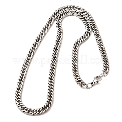 6 мм кубинские звенья цепи из нержавеющей стали 304 для мужчин NJEW-B134-08B-P-1