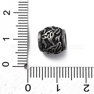 Европейские бусины из нержавеющей стали 304 STAS-S171-09AS-1