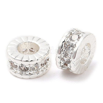 Стойки обшивки латунь микро проложить кубического циркония бусы KK-A186-03B-S-1