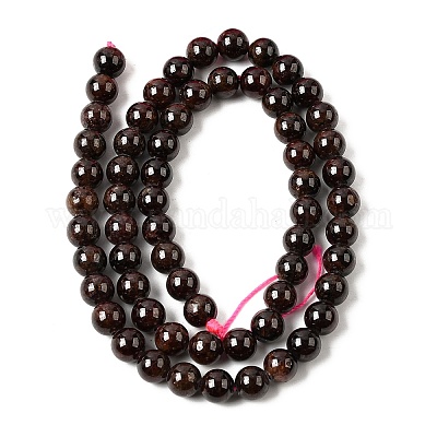 Гранат бисер пряди круглые&nbsp;G-O081-01-6mm-1