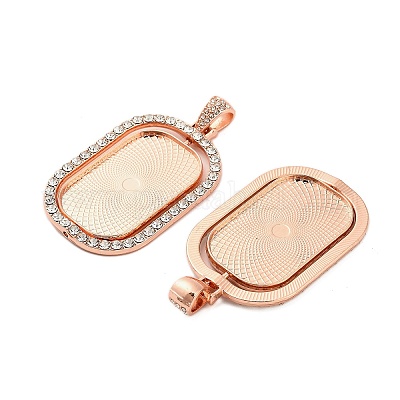 Сеттинги кабошон сплав горный хрусталь кулон DIY-XCP0003-64RG-1