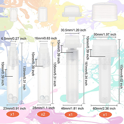 Набор пластиковых прозрачных маркеров для граффити AJEW-WH0312-06-1